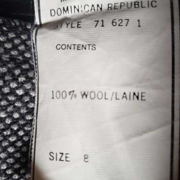 Harve Bernard vintage sz 8 100% Wool black & white Womens business trousers - Picture 5 of 6